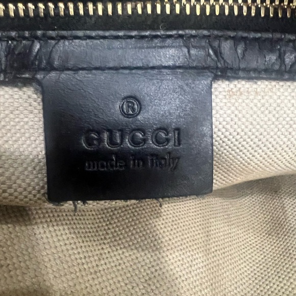 Gucci Monogram Vintage Women’s Web Boston Shoulder Bag - Picture 13 of 16